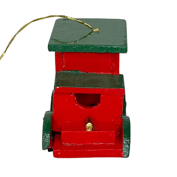 Vintage Wooden Truck Red and Green Christmas Ornament - Picture 7 of 8